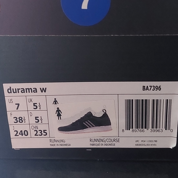 Adidas durama cloudfoam ortholite. Size 7 Gray + pastel pink - Picture 4 of 10